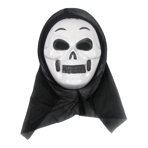 TiaoBug Halloween-Gruselmaske Geister-Totenkopfmaske mit Leichentuch Vollkopfmaske Party-Kostüm Typ 3 Einheitsgröße TiaoBug Halloween-Gruselmaske Geister-Totenkopfmaske mit Leichentuch Vollkopfmaske Party-Kostüm Typ 3 Einheitsgröße von TiaoBug