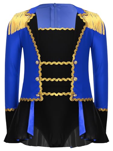 TiaoBug Mädchen Zirkus Kostüm Ringmaster Uniformen Langarm Kleid mit Slip Tanzbody Schulterstücke Fransen Militärische Cosplay Umzug Outfits TiaoBug Mädchen Zirkus Kostüm Ringmaster Uniformen Langarm Kleid mit Slip Tanzbody Schulterstücke Fransen Militärische Cosplay Umzug Outfits von TiaoBug