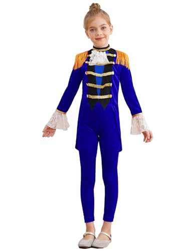 TiaoBug Mädchen Zirkus Zauberer Kostüm Velvet Anzug Set Langarm Frack Jacke und Lange Hose Halloween Motto Party Cosplay Outfits Königsblau 146-152 TiaoBug Mädchen Zirkus Zauberer Kostüm Velvet Anzug Set Langarm Frack Jacke und Lange Hose Halloween Motto Party Cosplay Outfits Königsblau 146-152 von TiaoBug