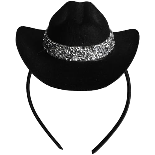 TiaoBug Western-Cowboy-Mini-Hut-Stirnband Flansch-Topper Wildleder-Zylinderhut für Halloween-Party Typ 3 Einheitsgröße TiaoBug Western-Cowboy-Mini-Hut-Stirnband Flansch-Topper Wildleder-Zylinderhut für Halloween-Party Typ 3 Einheitsgröße von TiaoBug
