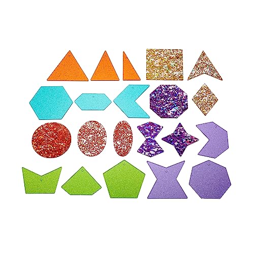 TickiT 72622 Rainbow Acrylic Glitter Shapes - Pack of 21 von tickit