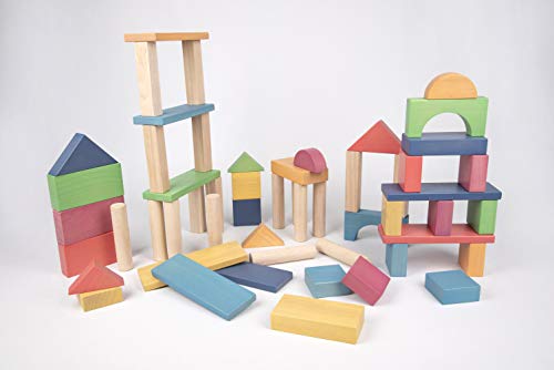 TickiT 73450 Rainbow Wooden Jumbo Block Set von TickiT