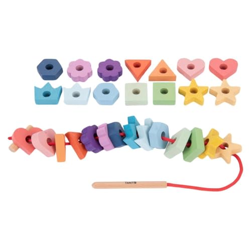 Tickit 73564 Rainbow Wooden Lacing Shapes von TickiT