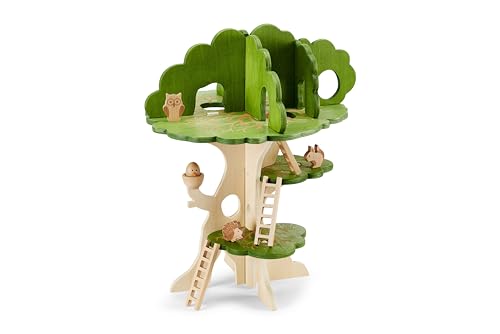 tickit 74059 Woodland Trail Tree House - Wooden Treehouse - Playhouse - Small World Play von TickiT