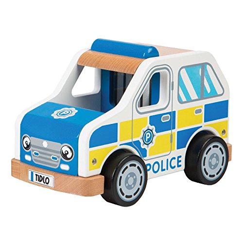 Tidlo T0508 Polizeiauto aus Holz, Mehrfarbig von Tidlo