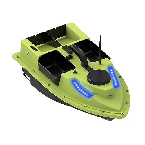 Tidyard 12000 mAh G P S-Smart-RC Wireless-Köder-Boot,G P S RC Köderboot 500M kabellose Fernbedienung Angelköderboot Angelfutterboot Schiff mit 4 Köderbehältern 2 kg Last von Tidyard