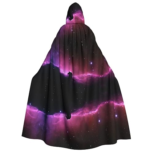 Kapuzenumhang mit dunklem Sternenhimmel-Aufdruck, für Erwachsene, Halloween, Weihnachten, Party, Cosplay von TietYaer