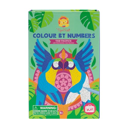 Tiger Tribe 3760647 Colour by Numbers/The Tropics Notizbücher und Malbücher, bunt von Tiger Tribe