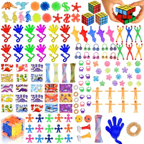 Tigvio 150pcs Fidget Toys Anti Stress Spielzeug Skills Set, Multi Fidget Toys Erwachsene Kinder zum Stressabbau, Geeignet als ADHS Spielzeug Autismus Spielzeug Kleine Geschenke von Tigvio