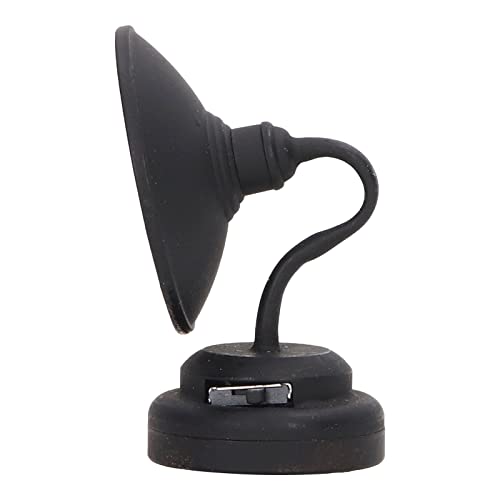 1:12 Puppenhaus LED Wandleuchte Puppenhaus Kleine Wandleuchte Modell Schwarz Dekorative Vintage Modische LED Miniatur Puppenhaus Wandlampe von Tihebeyan