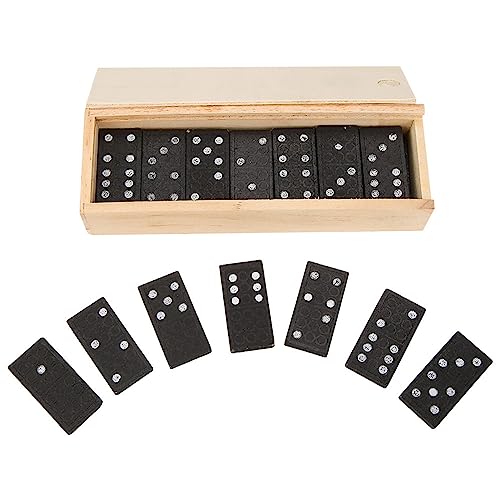 Domino-Set, 28-teiliges Holz-Lernspielzeug-Set für, Leichtes Pädagogisches Zahlen-Lernbrettspiel, Kindergeschenk, Sicher und Kreativ von Tihebeyan