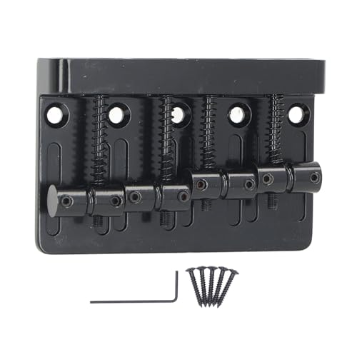 E-Bass-Brücke, E-Bass-Brücke, Saitenhalter, 4-saitiger Fester Sattel mit Verdickter Grundplatte, Inbusschlüssel (Black) von Tihebeyan