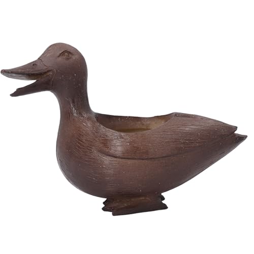 Niedlicher Enten-Sukkulenten-Übertopf mit Ablaufloch, Gartentopf-Ornament in Tierform aus Hochwertigem Kunstharz für den Schreibtisch, das Büro, das Wohnzimmer, die Küche und den von Tihebeyan