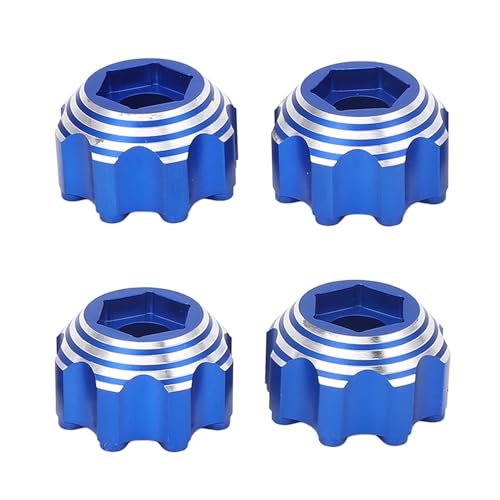 Tihebeyan 4 Stück RC Car 8x32 Bis 17 Mm Sechskantadapter, Sechskantadapter aus Aluminiumlegierung für 3,8-Zoll- Elektroauto-LKW-Optionsteile (Blue) von Tihebeyan