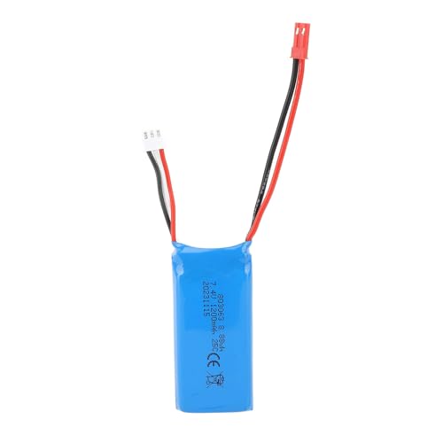 Tihebeyan 7,4 V 1200 MAh 803063 Drohnenbatterie, Professionelle Drohnen-Lithiumbatterie mit Hoher Vergrößerung und Rotem JST-Stecker für RC Quadcopter von Tihebeyan