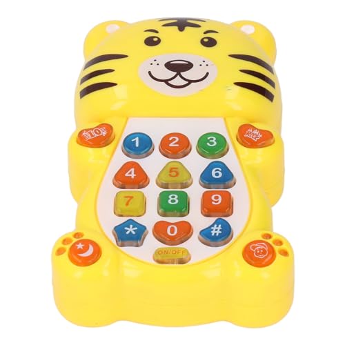 Tihebeyan Intelligentes Smart-Learning-Telefon, Cartoon-Tiere, Musik-Telefonspielzeug mit Musik und Früh für (Yellow) von Tihebeyan