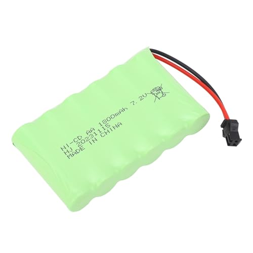 Tihebeyan Lithium-Akku, 7,2 V, 1800 MAh, Leichter RC-LKW-Lithium-Akku mit SM 2P-Stecker, Lange Akkulaufzeit und Sicherheitsschutz von Tihebeyan