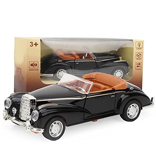 Tihebeyan Mini-Spielzeug-Oldtimer, High-Stimulation-Legierung Oldtimer-Roadster mit Sound- und Lichtdesign-Modell-Spielzeugfahrzeug für Kinderspielzeug (Black) von Tihebeyan