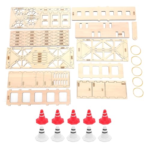 Tihebeyan RC -Auto -Hindernisset, Holzblock -Set mit Hoher Dichteplatine Einfach zu Montieren für LDRC X43 M58 1 43 Skala RC Crawler von Tihebeyan