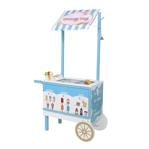 Eiswagen - Imbisswagen aus Holz für Kinder, zum Mitziehen für 3–8 Jahre, Kinder-Rollenspiel-Eiscreme-Burger-Spielzeugwagen mit Schubladen, Ringglocke, EIS am Stiel, Burger, Sandwiches usw. Eiswagen - Imbisswagen aus Holz für Kinder, zum Mitziehen für 3–8 Jahre, Kinder-Rollenspiel-Eiscreme-Burger-Spielzeugwagen mit Schubladen, Ringglocke, EIS am Stiel, Burger, Sandwiches usw. von TikTakToo