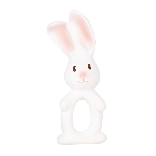 Tikiri 8571142 Naturkautschuk Beißring Havah, Hase, Babyspielzeug in Geschenkbox, für Babys und Kinder ab 0+ Monaten, 11cm Weiß von Tikiri