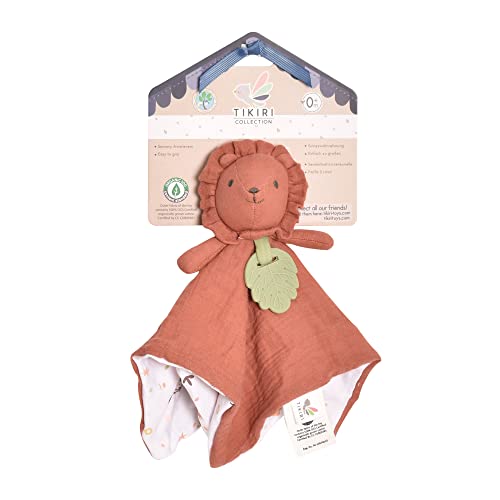 Tikiri 8598303 Naturkautschuk Schmusetuch Löwe, Schnuffeltuch für Babys und Kinder ab 0+ Monaten, 30cm von Tikiri