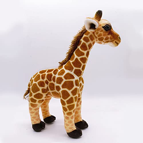 Tikwisdom Braune Giraffenpuppe, große Plüschtier-Giraffe, geeignet für Dschungelthemen, Dekorationen, Umarmungen, Geschenke für Jungen und Mädchen, 35cm hoch von Tikwisdom