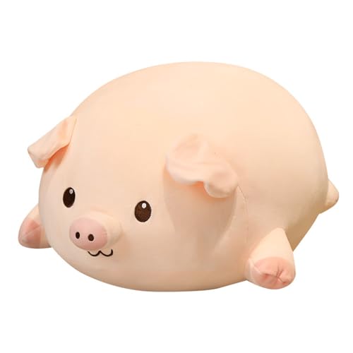 Tikwisdom Plüschtier-Schwein, Schwein Plüschtier-Kissen, superweiche mollige Schweinepuppe, Kawaii Fettes weiches Kuschelschwein, Kinder Schlafmatte Geschenk50cm von Tikwisdom