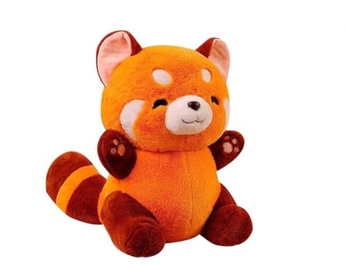 Tikwisdom Plüschtiere-Kleiner Waschbär, Waschbär-Puppe, Plüschbär, Orange Waschbär Plüschtier, Dschungel Thema, Dekoration, Kuscheln, Geschenke für Jungen und Mädchen (orangeHöhe20cm) von Tikwisdom