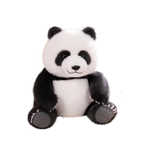 Tikwisdom Stofftiere-Riesen-Panda, weiche und kuschelige Riesen-Panda-Puppe, Plüschtierkatze, Höhe 30 cm (dunkelgrau) von Tikwisdom