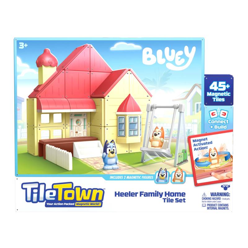 Bluey Tile Town Bluey Heeler House Bausatz 46 Teile von Tile Town