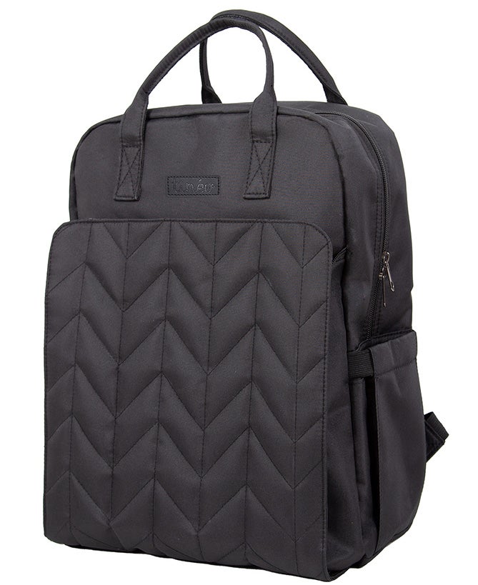 Tineo Wickeltasche Rucksack, Quilt Schwarz von Tinéo