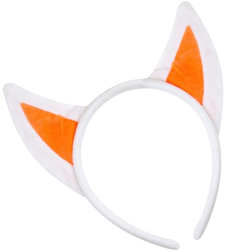 TingHaoO Katzen Ohren Stirnband Set Plüsch Schwanz Falsche Nase Rock Tiere Cosplay Set Füchse Kostüm Zubehör Set für Halloween von TingHaoO