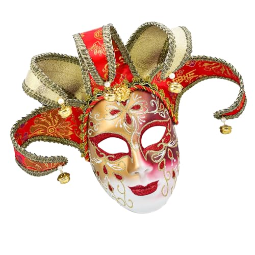 TingHaoO Maskerade Narren Venezianer Komödie Karneval Party Halloween Cosplay Wanddekoration Geschenke von TingHaoO