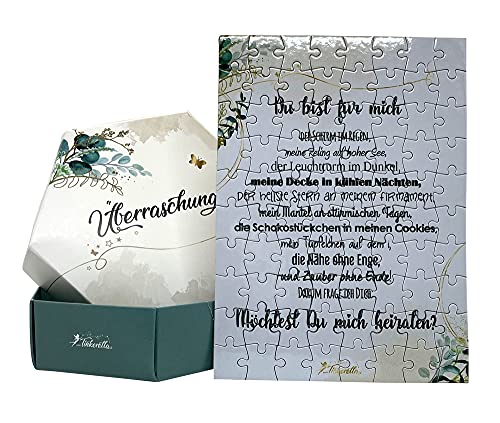 Tinkerella A5 Puzzle 80 Teile Möchtest Du Mich heiraten? Verloben zukünftige Frau zukünftigen Mann Fragen Geschenk Überraschung als Frage für den/die Partner/in Lebensgefährt-e/-in von Tinkerella