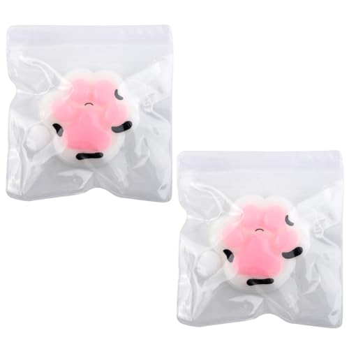 2stk Katzenpfoten-Quetschspielzeug, Kawaii Squishy Spielzeug Katzenpfoten Stressabbauendes Sensorische Spielzeug Weiches Katzenpfoten-Quetschspielzeug Home-Office Entspannungs Geschenk(Stil 1) von Tinoaly