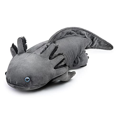 Tiny Heart Axolotl Stofftier Plüschtier 51cm/20” realistisches Axolotl Plüschtier schönes Tier niedliche und weiche Geschenke Plüsch-Axolotl für Kinder Jungen und Mädchen Axolotl Spielzeug grau von Tiny Heart