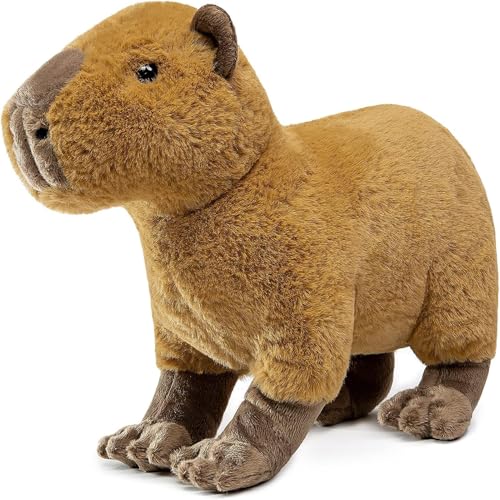 Tiny Heart Capybara Stofftier Plüschtier 45cm/18” realistisches Wasserschwein Plüschtier schönes Tier niedliche und weiche Geschenke Plüsch-Capybara für Kinder Jungen und Mädchen Spielzeug braun von Tiny Heart