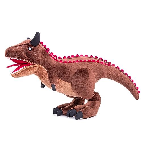 Tiny Heart Carnotaurus Dinosaurier Stofftier Plüschtier realistisches Dinosaurier Plüsch schönes Tier niedliche und weiche Geschenke Dinosaurier für Kinder Jungen und Mädchen Spielzeug braun 21” von Tiny Heart