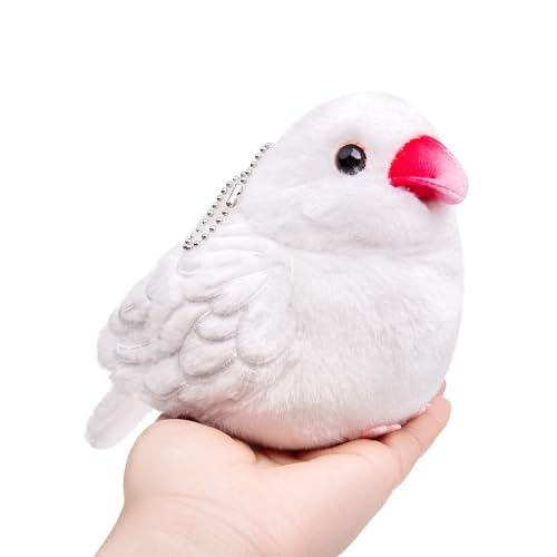 Tiny Heart Fumintori Stofftier Plüschtier realistisches Vogel Plüsch schönes Tier niedliche und weiche Geschenke Plüsch-Vögel für Kinder Jungen und Mädchen Spielzeug braun 15cm/6” von Tiny Heart