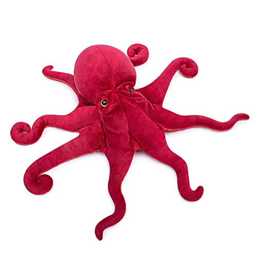 Tiny Heart Oktopus Plüsch Stofftier 120cm/47” realistisches Oktopus Plüsch schönes Tier niedliche und weiche Geschenke Plüsch-Krake für Kinder Jungen und Mädchen Krake Spielzeug Rot von Tiny Heart