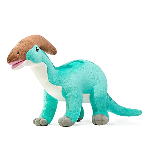 Tiny Heart Parasaurolophus Dinosaurier Stofftier Plüschtier realistisches Dinosaurier Plüsch schönes Tier niedliche und weiche Geschenke Dinosaurier für Kinder Jungen und Mädchen Spielzeug Blau 15” von Tiny Heart