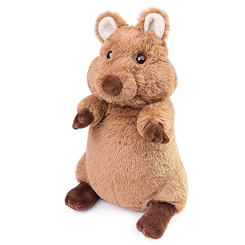 Tiny Heart Quokka Stofftier Plüschtier 30cm/12” realistisches Quokka Plüschtier Quokka schönes Tier niedliche und weiche Geschenke Plüsch-Quokka für Kinder Jungen und Mädchen Quokka Spielzeug braun von Tiny Heart