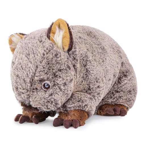 Tiny Heart Wombat Kuscheltier Kinder,Braun Wombat Plüschtier,11.8in Simulation eines süßen Wombat Plüschtier,Weiches Stofftierkissen Weihnachts und Halloween-Dekorationen von Tiny Heart