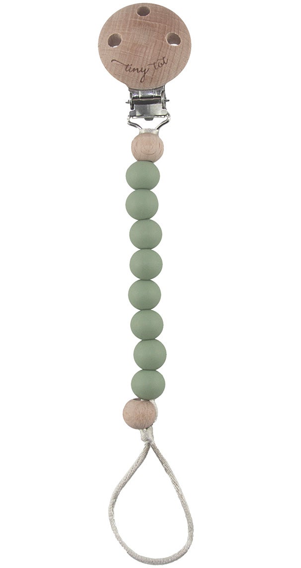 TinyTot Schnullerkette Nova, Moss Green von Tiny Tot