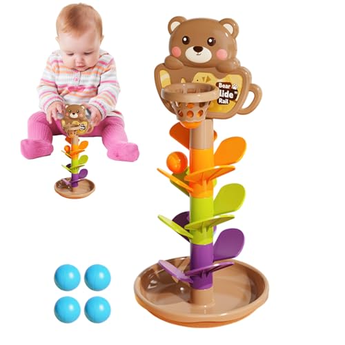 Baue Und Stapel Kugelbahn - Kinderspielzeug Mit Basketball Und Drehbarem Parcours Für Die Kindheit - Lernspielzeug Mit Rennbahn Für Kleinkinder Mädchen Vorschule Baue Und Stapel Kugelbahn - Kinderspielzeug Mit Basketball Und Drehbarem Parcours Für Die Kindheit - Lernspielzeug Mit Rennbahn Für Kleinkinder Mädchen Vorschule von Tioheam