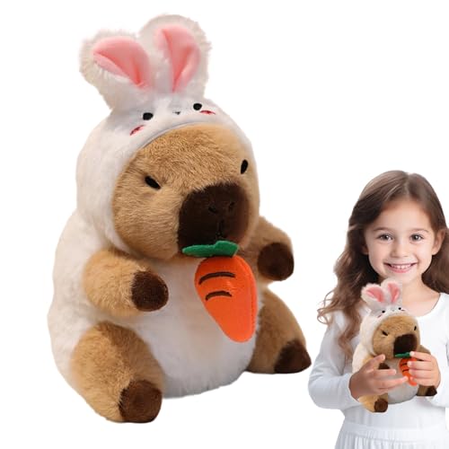 Tioheam Kuscheltier,Süßes Capybara Plüsch Spielzeug Puppe Kissen | Weiches Haustier Dekokissen Kuschelkissen Wohnaccessoire Für Reisen Mädchen Tioheam Kuscheltier,Süßes Capybara Plüsch Spielzeug Puppe Kissen | Weiches Haustier Dekokissen Kuschelkissen Wohnaccessoire Für Reisen Mädchen von Tioheam