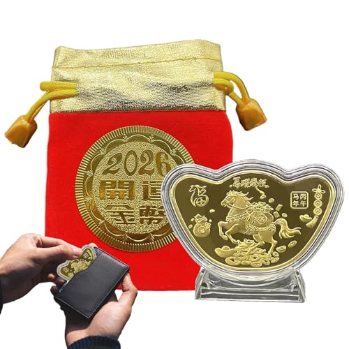 Tioheam Sammelmünze,Chinesisches Jahr des Pferdes 2026 Gedenkmünze - Herausforderung Sammlerstück Segen Wohlstand Erfolg Erwachsene Kinder Tioheam Sammelmünze,Chinesisches Jahr des Pferdes 2026 Gedenkmünze - Herausforderung Sammlerstück Segen Wohlstand Erfolg Erwachsene Kinder von Tioheam