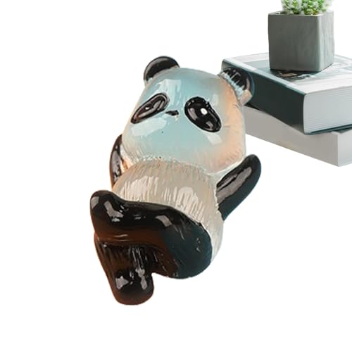 Tioheam Winzige Glitzer-Pandas aus Kunstharz, kleine Panda-Figuren,Tierfiguren leuchten im Dunkeln - Exquisite handbemalte Panda-Figuren für Feengarten, Landschaft, Blumentöpfe, Kunsthandwerk von Tioheam