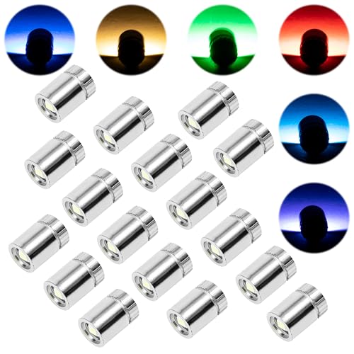 TirEurt Mini-LED-Leuchten für Puppenhaus-Zubehör, 6 Farben, Batterie im Lieferumfang enthalten (3 x AG3), PPC-Material, mit Drehschalter, Miniatur-Lichter, Geschenke für DIY-Papierlaternen, von TirEurt